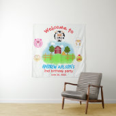 Tenture Cute Party Animals Rustic Farm Ready to Play Balls (En situation)