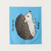 Tenture Cute prickly hedgehog cartoon (Devant)