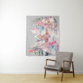 Tenture Cute rose Snowman hiver Wonderland (En situation)