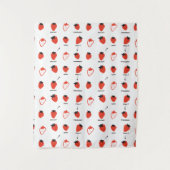 Tenture Cute Strawberry Pattern Tapestry Room Decor (Devant)