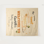 Tenture Cute Sweet Honey and Kawaii Eyeball Text Backdrop (Devant (Horizontal))