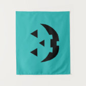 Tenture Cute turquoise Jack-o'-lantern drôle Halloween (Devant)
