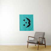 Tenture Cute turquoise Jack-o'-lantern drôle Halloween (En situation)