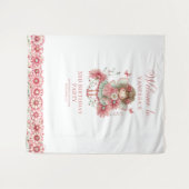 Tenture Cute Whimsy Fairy Floral Pink 2 Birthday Backdrop (Devant (Horizontal))