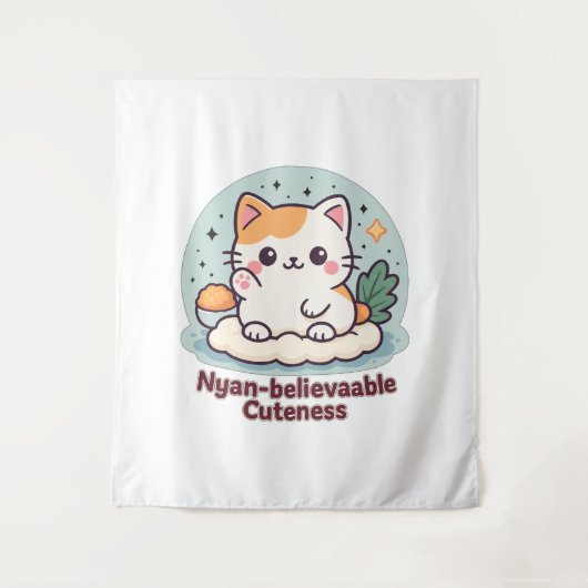 Tenture Cutesse Nyan crédible - Cute Kawaii Cat (Devant)