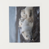 Tenture Cutest Baby Animals | Polar Bear Family Alaska (Devant)