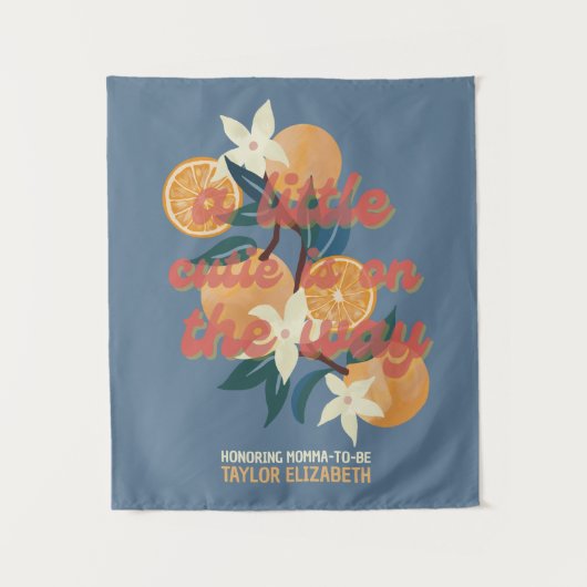 Tenture Cutie sur le chemin Baby shower Thème (Devant)