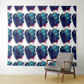 Tenture Cyber Animaux - Créatures futuristes du Digita (En situation (horizontale))