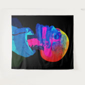 Tenture Cyber-crâne - Anatomie futuriste (Devant (Horizontal))