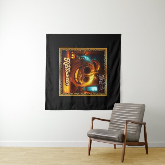 TENTURE CYBERPUNK HALLOWEEN CITROUILLE (En situation (horizontale))