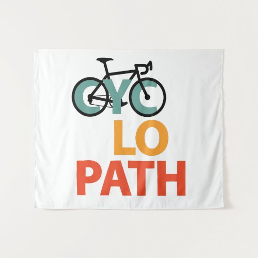 Tenture Cyclopath drôle Cyclisme (Devant (Horizontal))