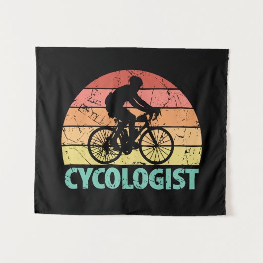 Tenture Cycologiste Funny Cycling (Devant (Horizontal))
