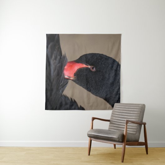 Tenture Cygne noir (En situation (horizontale))