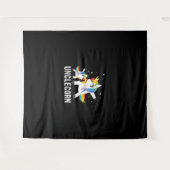 Tenture Dabbing Unclecorn, Funny Unicorn Lover Tee pour Un (Devant (Horizontal))