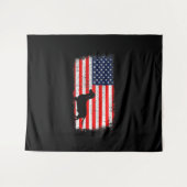 Tenture Dachshund Drapeau Vintage (Devant (Horizontal))