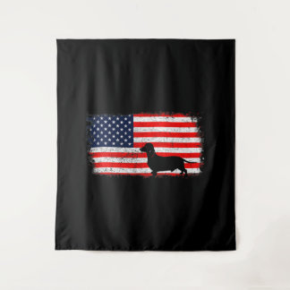 Tenture Dachshund Drapeau Vintage