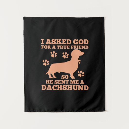 Tenture Dachshund Est Mon Vrai Ami (Devant)
