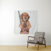 Tenture Dachshund Life est meilleur avec Weiner Xmas Poste (En situation)