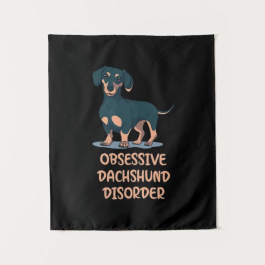 Tenture Dachshund obsessionnel (Devant)