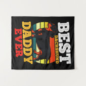 Tenture Dachshund Papa Retro (Devant (Horizontal))