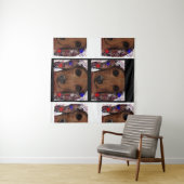 Tenture Dachshund Rouge      (En situation (horizontale))