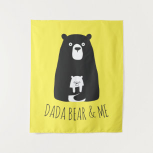 Tenture DADA BEAR & ME   Papa Enfants Fils Fils Dada Ours 