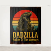 Tenture Dadzilla père des monstres fête des pères (Devant)