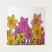 Tenture Daffodils colorés Fleurs Design (Devant)