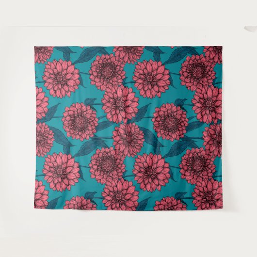 Tenture Dahlias (Devant (Horizontal))