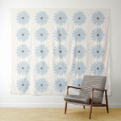 Tenture Daisy bleu clair (En situation (horizontale))
