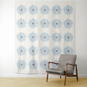 Tenture Daisy bleu clair (En situation)