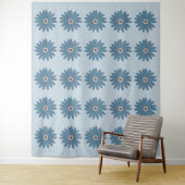 Tenture Daisy Bleue (En situation)