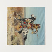 Tenture "Dakota Chief" Art occidental de Charles M Russell (Devant (Horizontal))