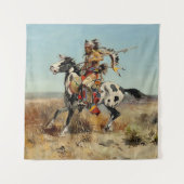 Tenture "Dakota Chief" Art occidental de Charles M Russell (Devant)