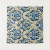 Tenture Damascus seamless pattern of floral ornament on be (Devant (Horizontal))