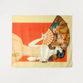 Tenture dame art déco avec ventilateur (Devant (Horizontal))