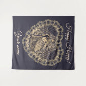 Tenture Dame avec guitare (Devant (Horizontal))