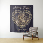 Tenture Dame avec guitare (En situation)