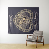 Tenture Dame avec guitare (En situation (horizontale))