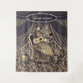 Tenture Dame avec guitare (Devant)