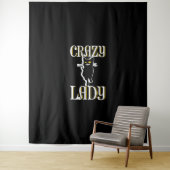 Tenture Dame du Crazy Cat (En situation)