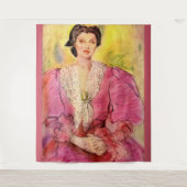 Tenture dame rose (Devant)