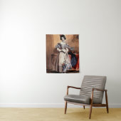 Tenture Dame victorienne avec ornements floraux - Elegan (En situation)