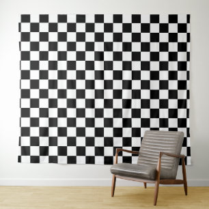 Tenture Damier noir et blanc