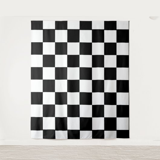 Tenture Damier noir et blanc (Devant)