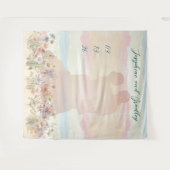 Tenture Dancing Couple Personalized Wedding Backdrop (Devant (Horizontal))