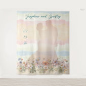 Tenture Dancing Couple Personalized Wedding Backdrop (Devant)