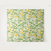 Tenture Dandelions, vert, jaune et blanc (Devant (Horizontal))
