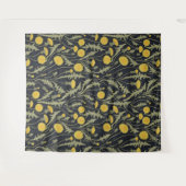 Tenture Dandelions, vert, jaune et noir (Devant (Horizontal))