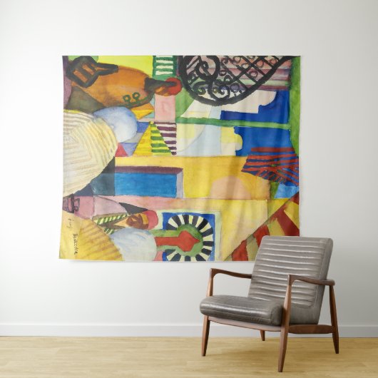 Tenture Dans les bazars | Auguste Macke | (En situation (horizontale))